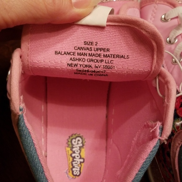 **SOLD*NWT Shopkins pink sparkle high top sneakers - Picture 5 of 8